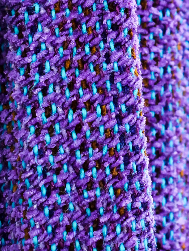 Hand Knit Lavender Chenille Duster Jacket arcadeshops.com