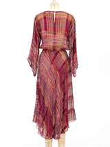 Multicolor Striped Silk Chiffon Dress Dress arcadeshops.com