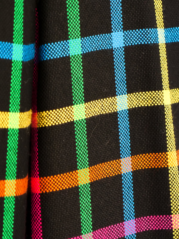 Rainbow Plaid Wide Leg Pants Bottom arcadeshops.com