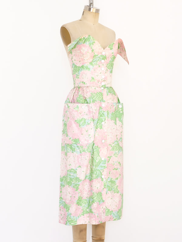 Pierre Cardin Pastel Floral Bustier Ensemble Suit arcadeshops.com