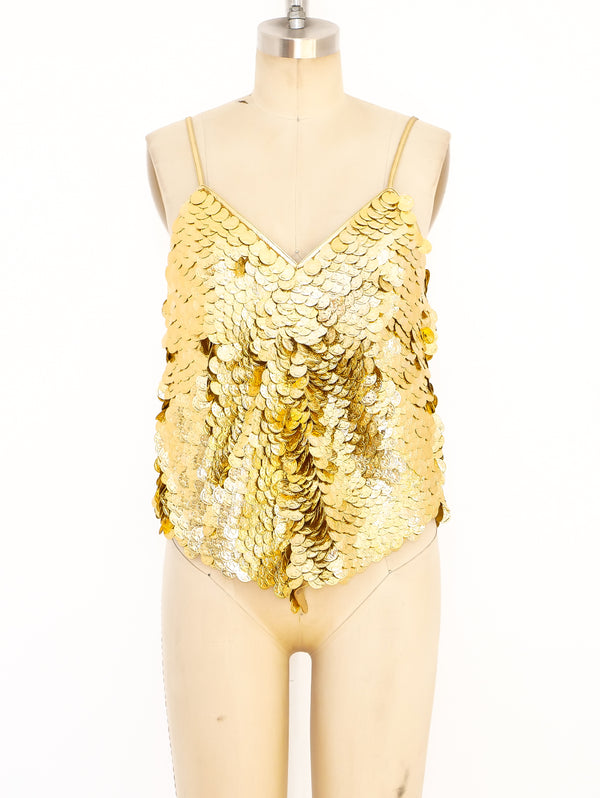 Gold Coin Embellished Tank  arcadeshops.com