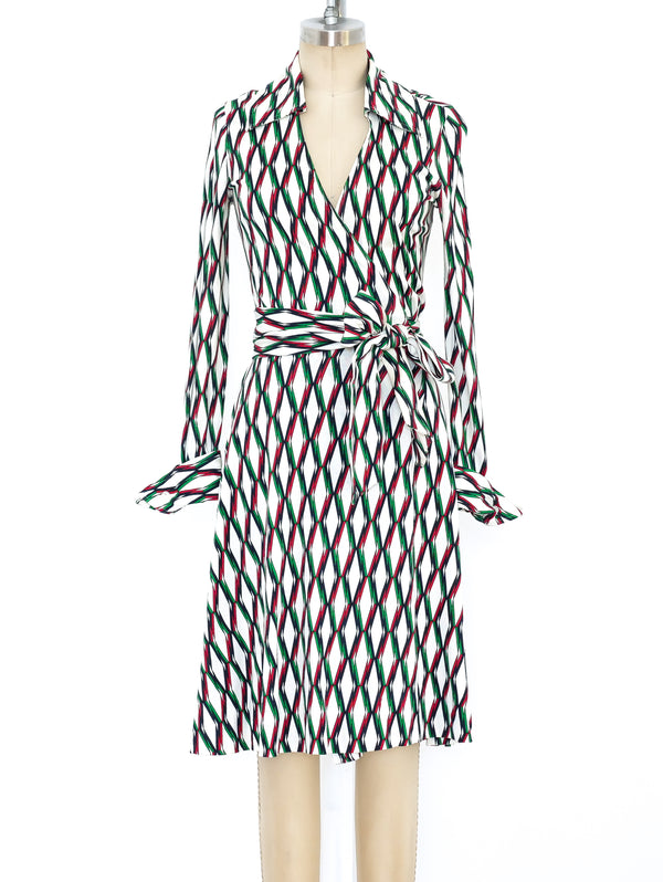 Diane Von Furstenberg Printed Wrap Dress  arcadeshops.com