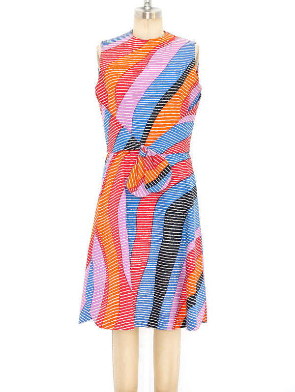 Geoffrey Beene Printed Tie Waist Dress  arcadeshops.com