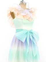 Ombre Pastel Ruffle Gown  arcadeshops.com