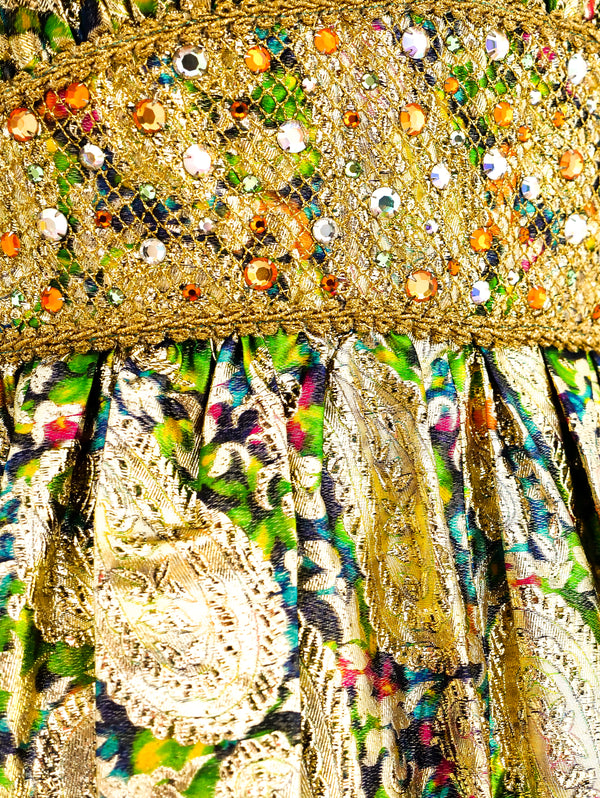 Metallic Paisley Harem Jumpsuit  arcadeshops.com