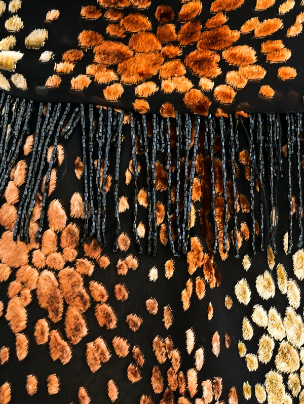 Fiandaca Devore Velvet Fringed Gown  arcadeshops.com