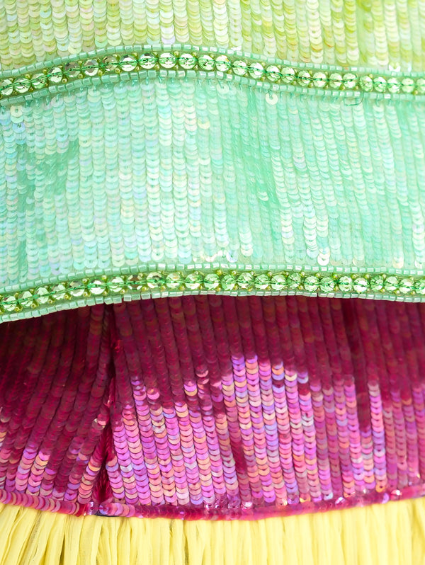 Pastel Colorblock Sequin Embellished Palazzo Ensemble  arcadeshops.com