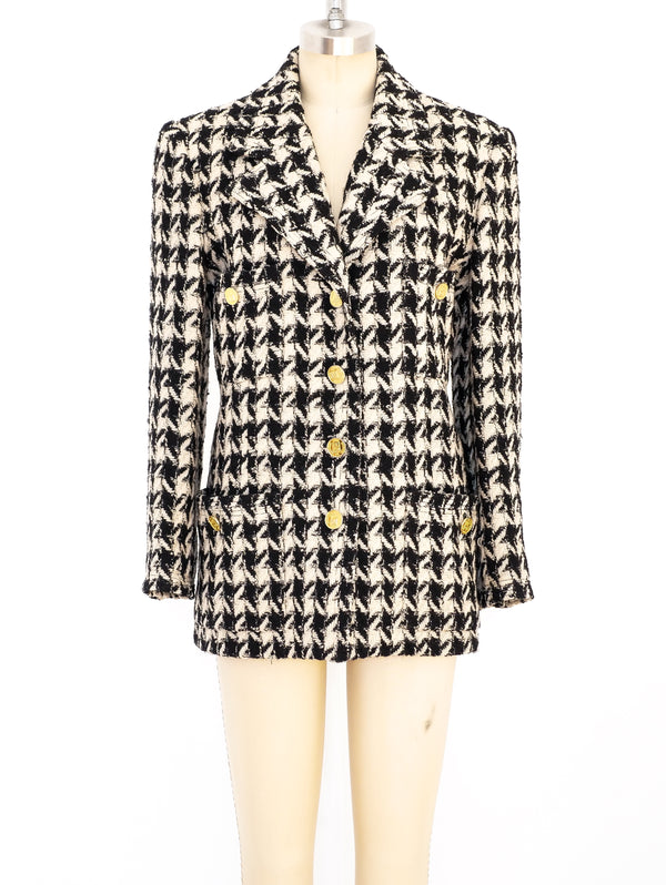 Chanel Houndstooth Blazer  arcadeshops.com
