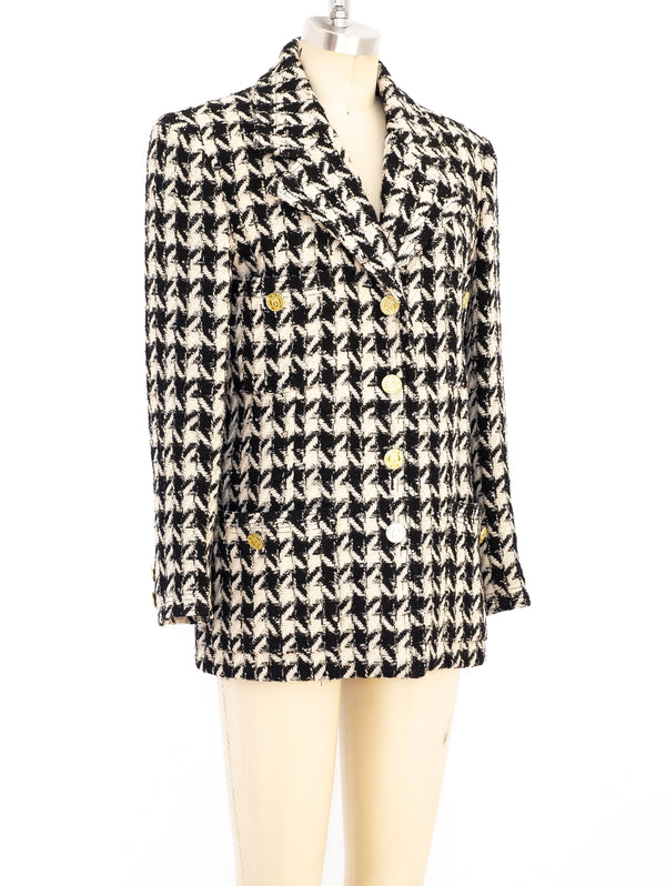 Chanel Houndstooth Blazer  arcadeshops.com
