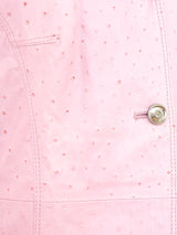 Gianfranco Ferre Ostrich Embossed Leather Sleeveless Jacket  arcadeshops.com