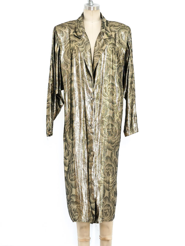 Metallic Gold Floral Duster  arcadeshops.com