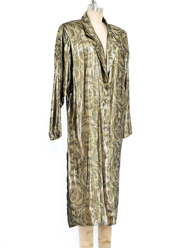 Metallic Gold Floral Duster  arcadeshops.com