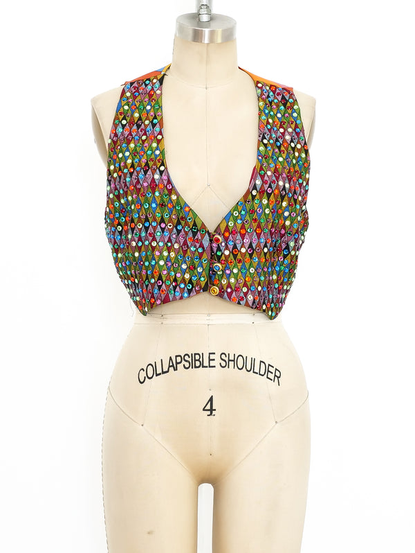 Todd Oldham Rhinestone Vest Jacket arcadeshops.com