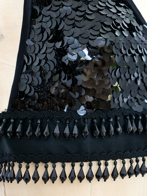 Yves Saint Laurent Fringed Sequin Bralette Top arcadeshops.com