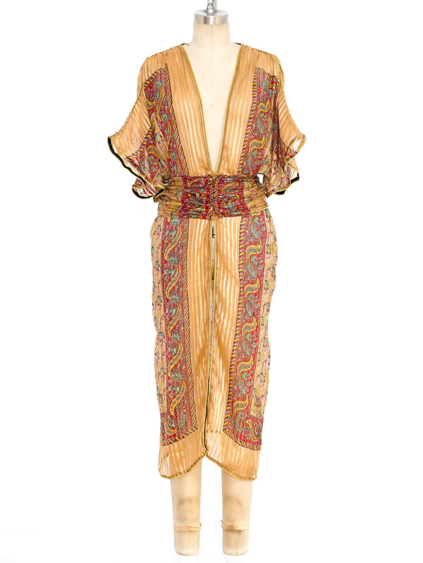 Paisley Silk Chiffon Dress Dress arcadeshops.com
