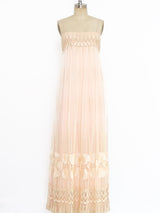 Alfred Bosand Lace Overlay Empire Dress Dress arcadeshops.com