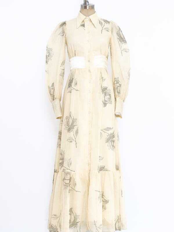 Gunne Sax Floral Wrap Prairie Dress Dress arcadeshops.com