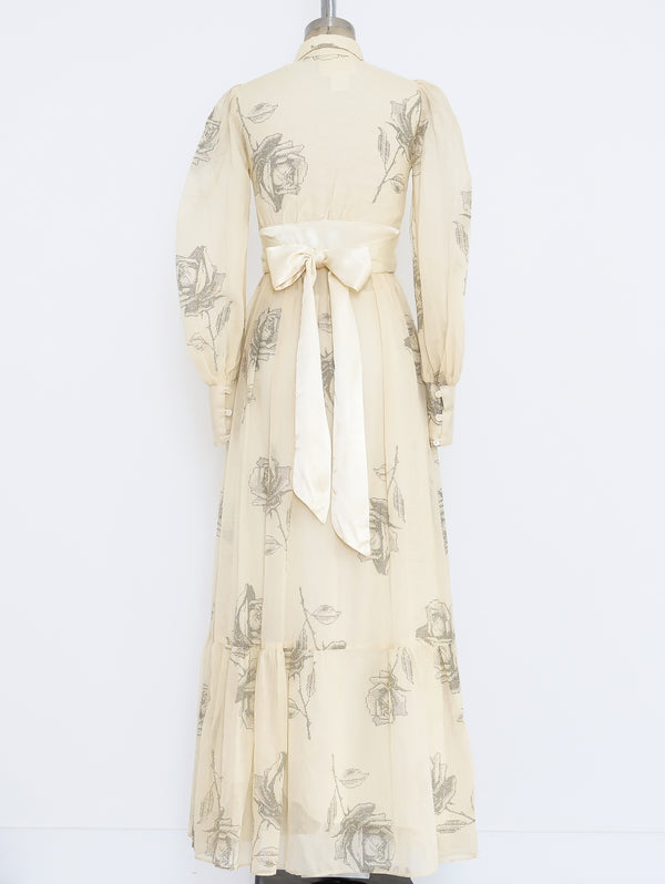 Gunne Sax Floral Wrap Prairie Dress Dress arcadeshops.com