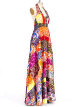 Patchwork Batik Halter Dress Dress arcadeshops.com