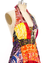 Patchwork Batik Halter Dress Dress arcadeshops.com