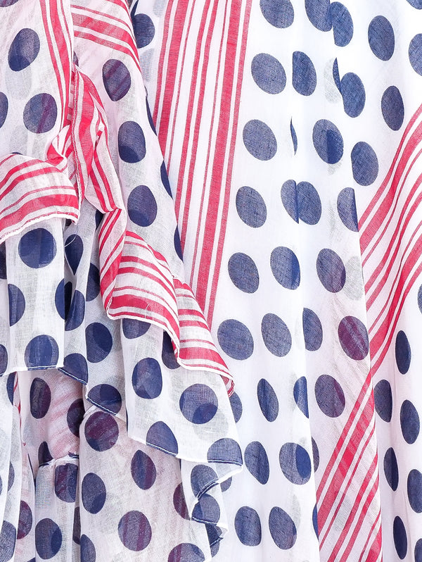 Polka Dot Bell Sleeve Gown Dress arcadeshops.com