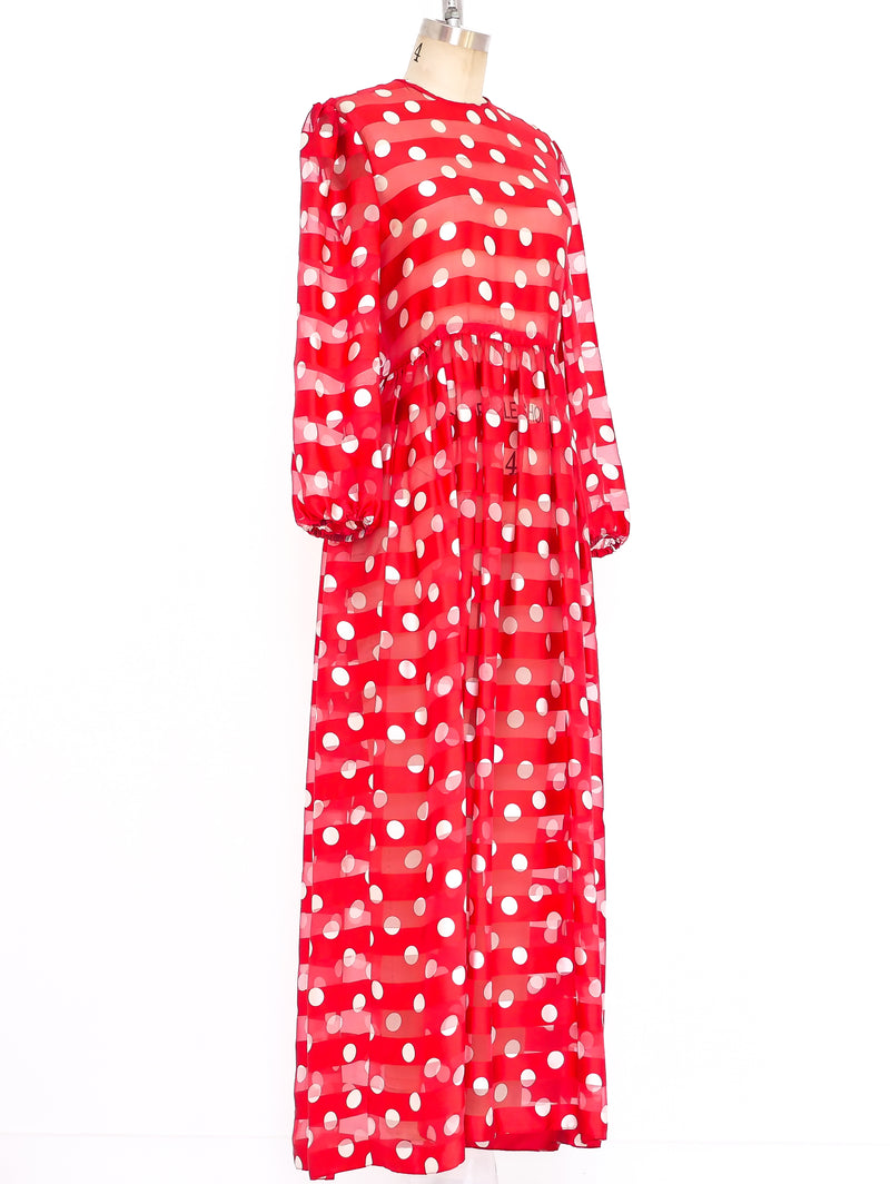 Richilene Polka Dot Chiffon Dress Dress arcadeshops.com