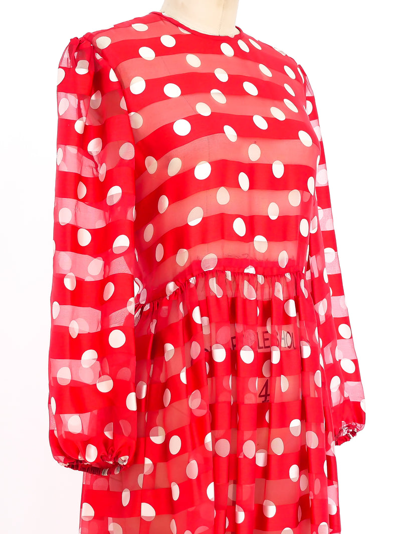 Richilene Polka Dot Chiffon Dress Dress arcadeshops.com
