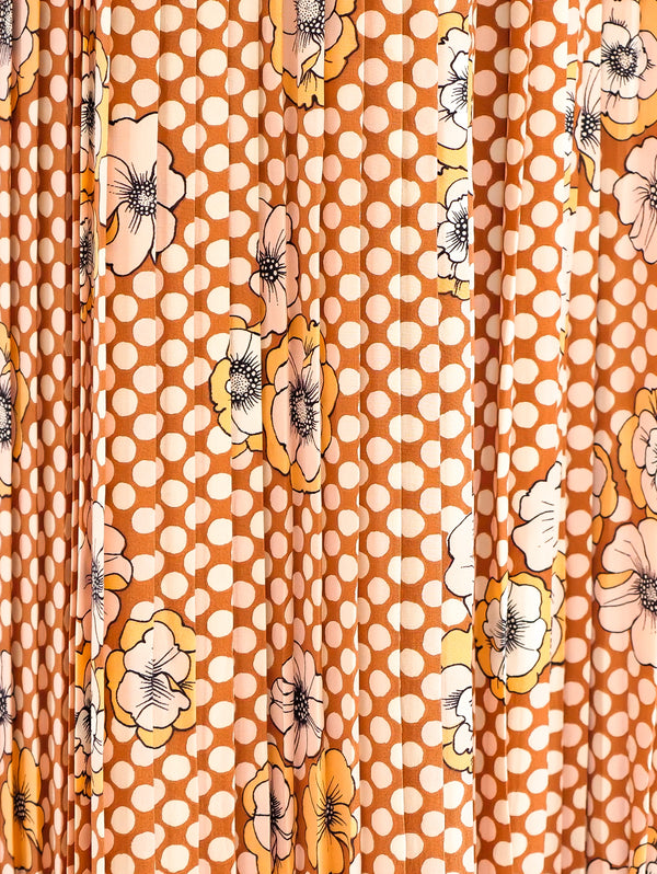 Ungaro Floral Polka Dot Maxi Skirt Bottom arcadeshops.com