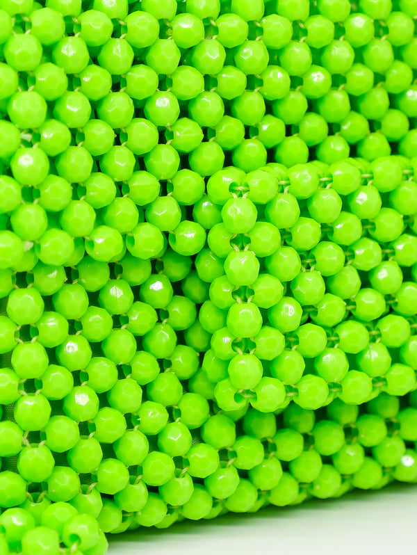 1960's Neon Green Plastic Beaded Shoulder Bag  arcadeshops.com