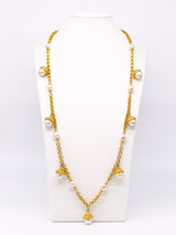 Givenchy Faux Pearl Acorn Charm Necklace  arcadeshops.com