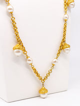 Givenchy Faux Pearl Acorn Charm Necklace  arcadeshops.com