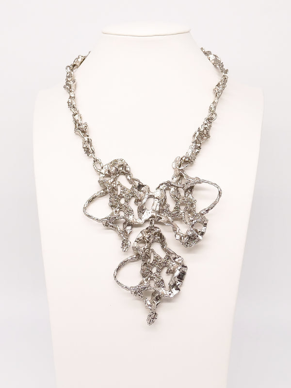 Textured Brutalist Statement Necklace  arcadeshops.com