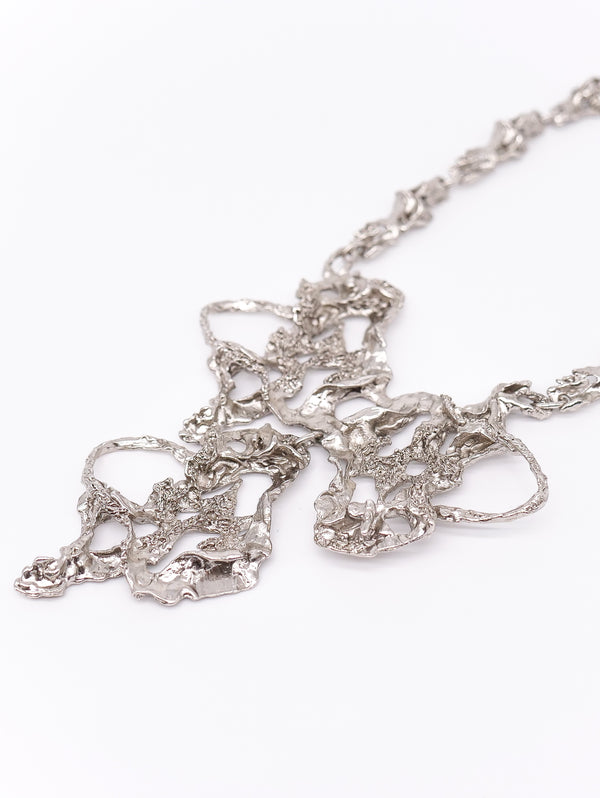 Textured Brutalist Statement Necklace  arcadeshops.com