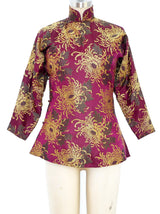 Floral Brocade Silk Xi Pao Jacket Jacket arcadeshops.com