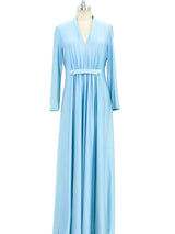 Sky Blue Jersey Gown Dress arcadeshops.com