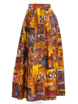 Gaugin Artwork Printed Maxi Skirt Bottom arcadeshops.com