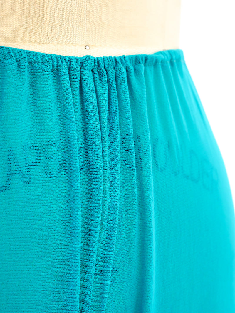 Jean Paul Gaultier Turquoise Net Pants Bottom arcadeshops.com