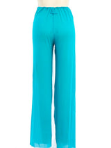Jean Paul Gaultier Turquoise Net Pants Bottom arcadeshops.com
