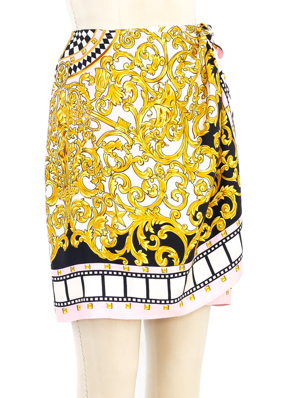 Ungaro Baroque Printed Scarf Skirt Bottom arcadeshops.com