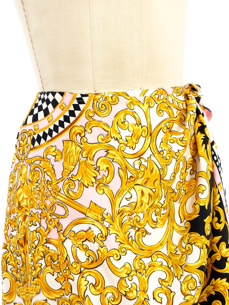 Ungaro Baroque Printed Scarf Skirt Bottom arcadeshops.com