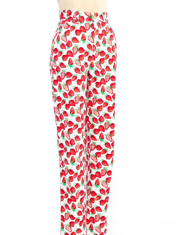 Escada Strawberry Printed Jeans Bottom arcadeshops.com