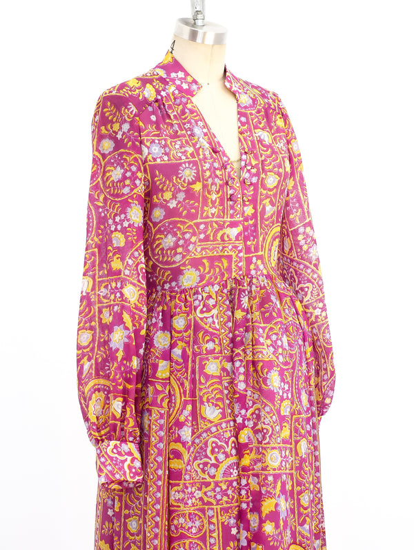 Teal Traina Printed Gauze Dress Dress arcadeshops.com