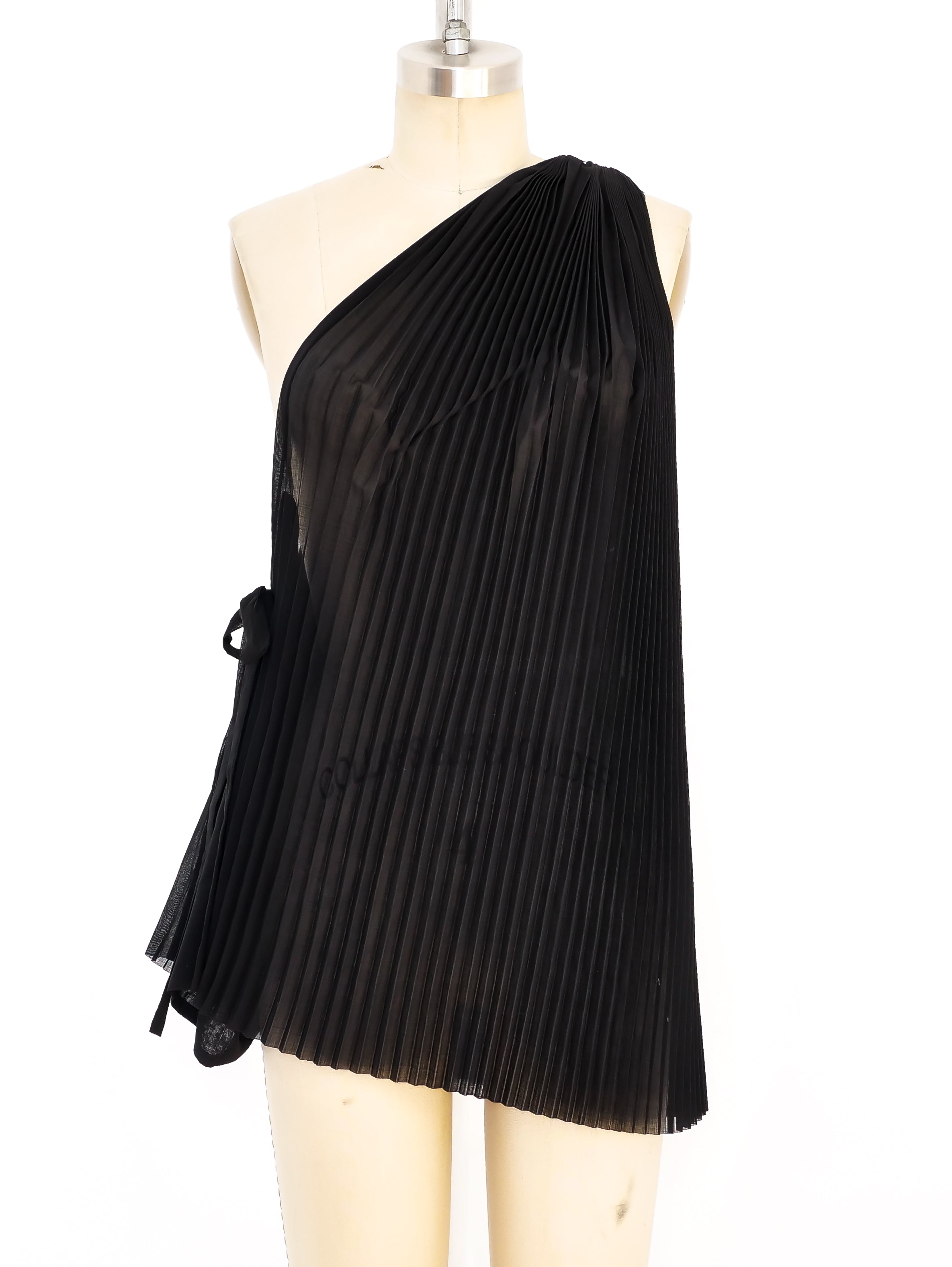 Issey Miyake Pleated One Shoulder Top