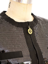 Chanel Black Sequin Scuba Dress Dress arcadeshops.com