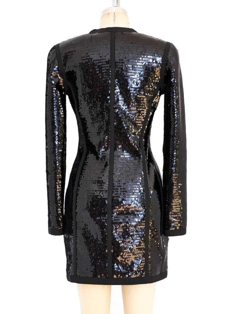 Chanel Black Sequin Scuba Dress Dress arcadeshops.com