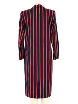 Yves Saint Laurent Striped Coat Dress Dress arcadeshops.com
