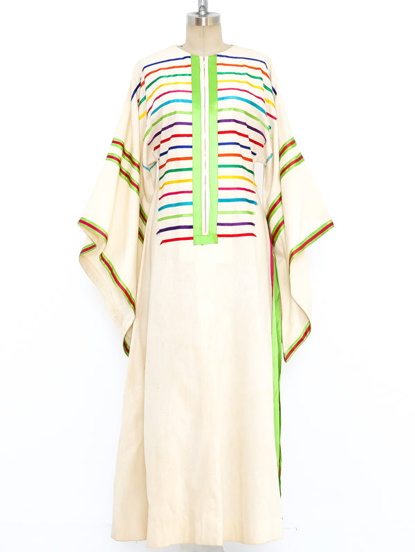 Josefa Ribbon Striped Caftan Dress arcadeshops.com