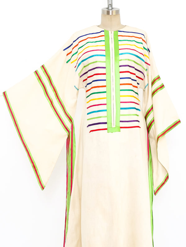 Josefa Ribbon Striped Caftan Dress arcadeshops.com