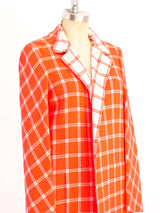 Pauline Trigere Neon Check Coat Jacket arcadeshops.com