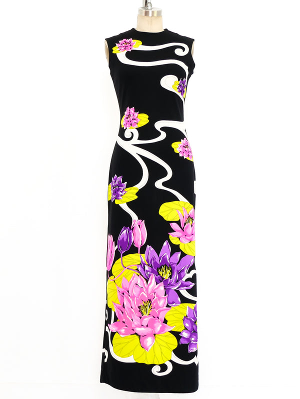 Mr Dino Water Lily Printed Jersey Dress Dress arcadeshops.com